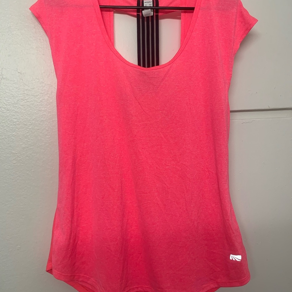 Marika Neon Pink Scoop Neck Tank